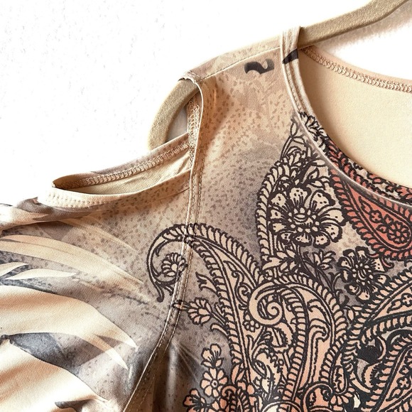 Cover Charge L Large Y2K Embellished Rhinestone 90s 00s ‎ Western Tunic Top - Picture 3 of 11